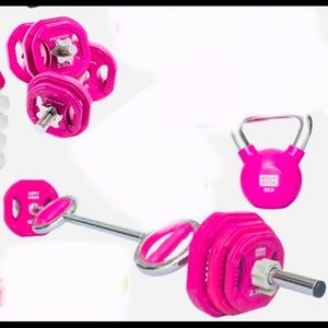 Body rock dumbbell/barbell set with weights